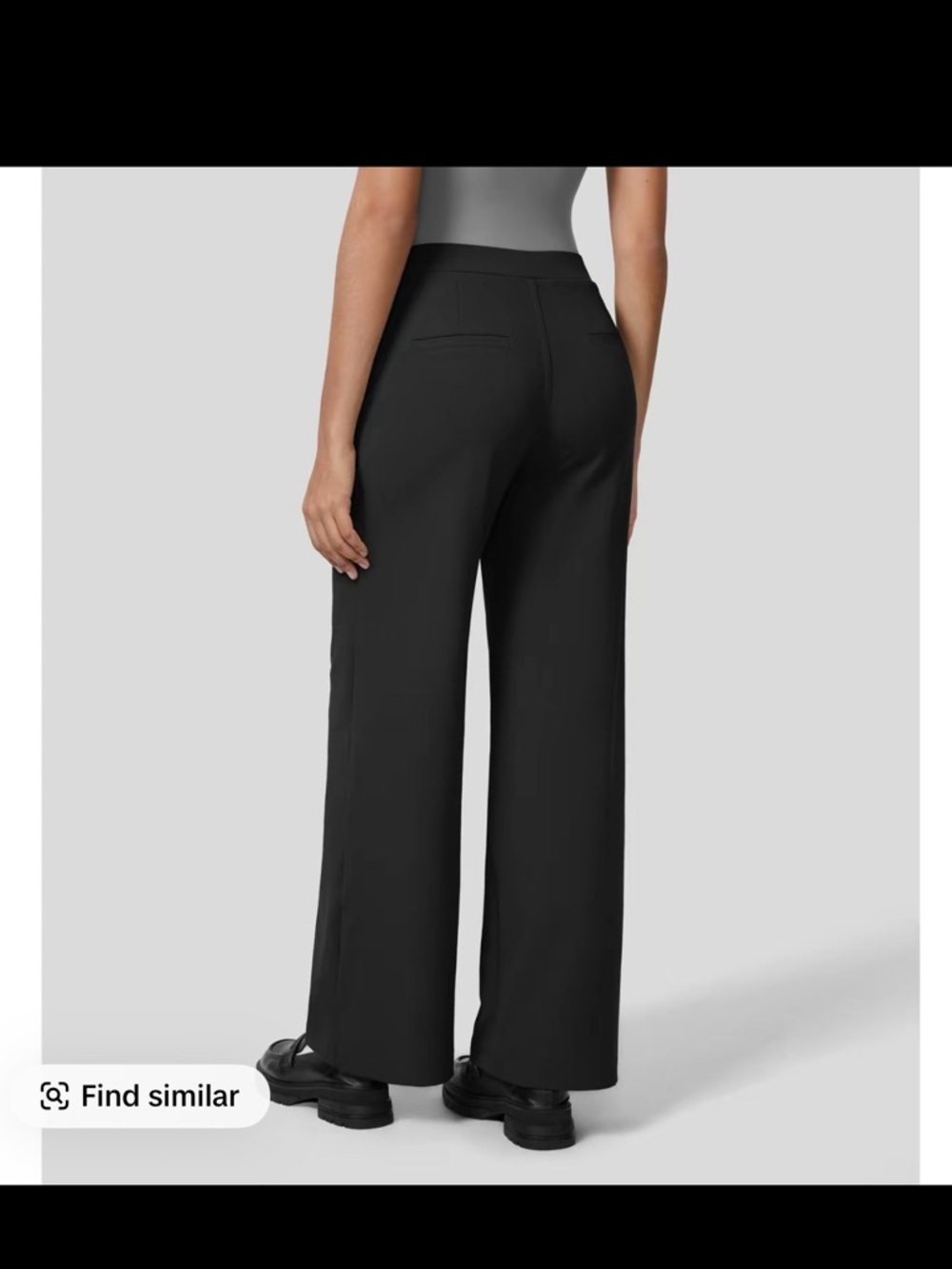 HALARA Black Wide-Leg Pull-On Pants